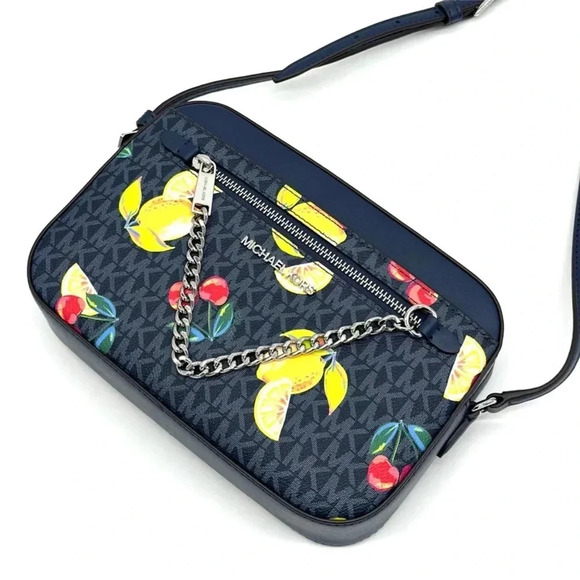 Michael Kors Large EW Zip Chain Xbody Crossbody Bag Admiral Navy - Picture 6 of 11